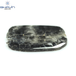 2.70 CT Slice Shape Natural Diamond Salt And Pepper Color I3 Clarity (15.64 MM)