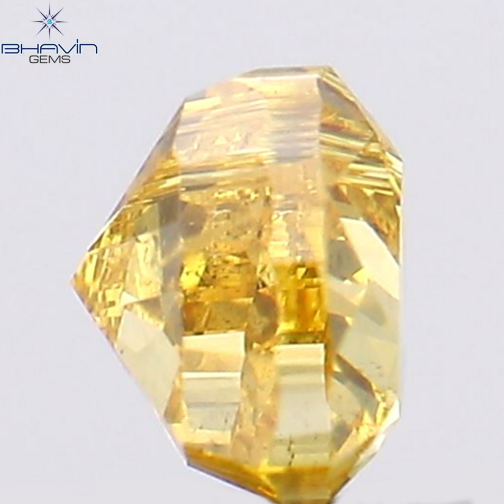 0.22 CT Heart Shape Natural Diamond Yellow Color SI1 Clarity (3.68 MM)