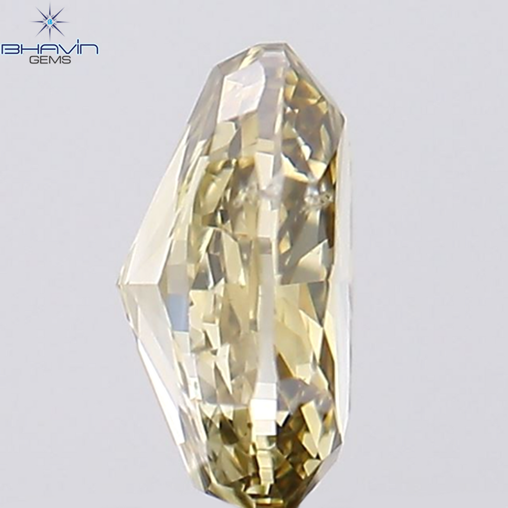 0.40 CT Oval Shape Natural Diamond Yellow Color SI1 Clarity (5.20 MM)