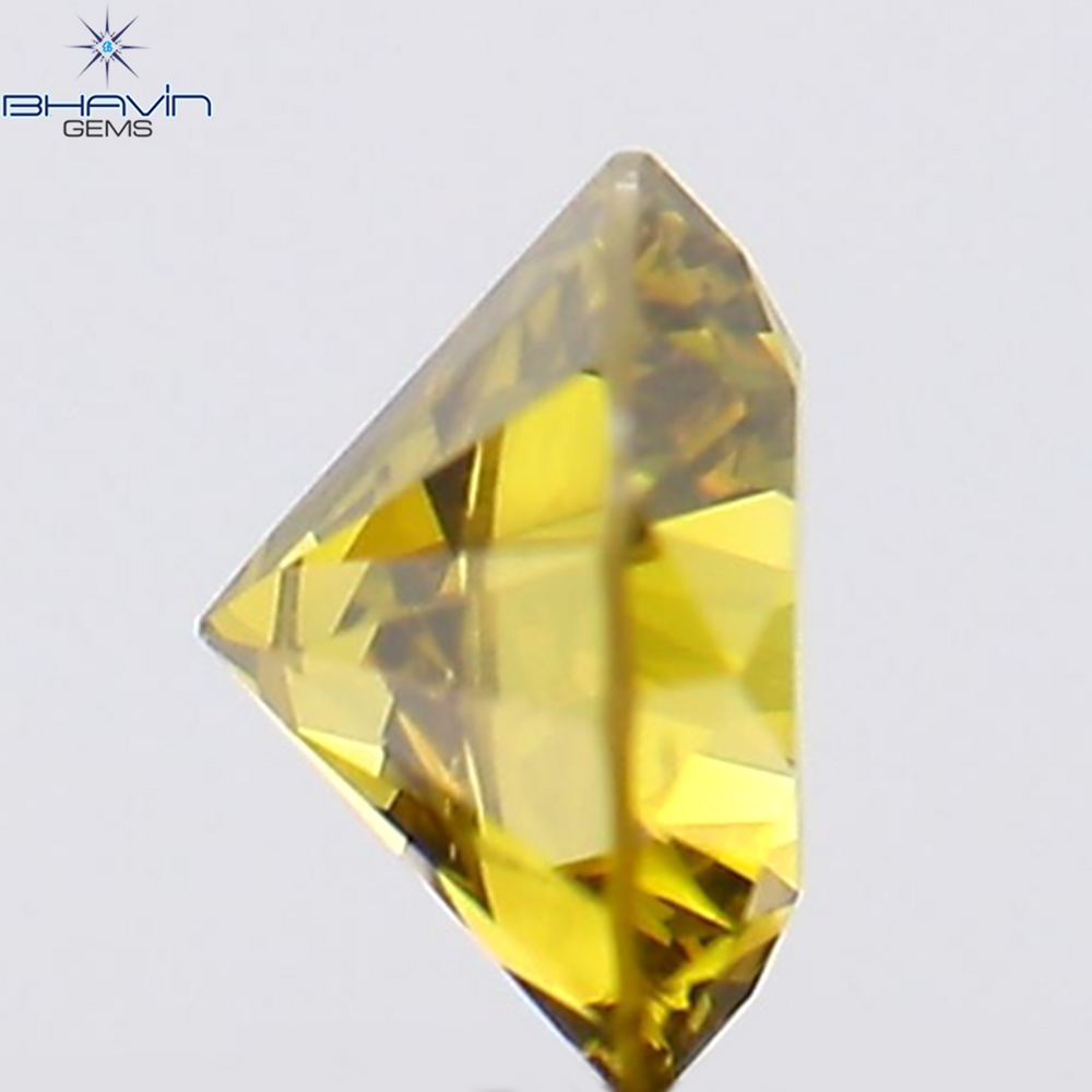 0.18 CT Round Shape Natural Diamond Orange Color VS2 Clarity (3.66 MM)