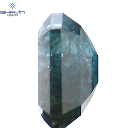 0.80 CT Emerald Shape Natural Diamond Blue Color I3 Clarity (5.72 MM)