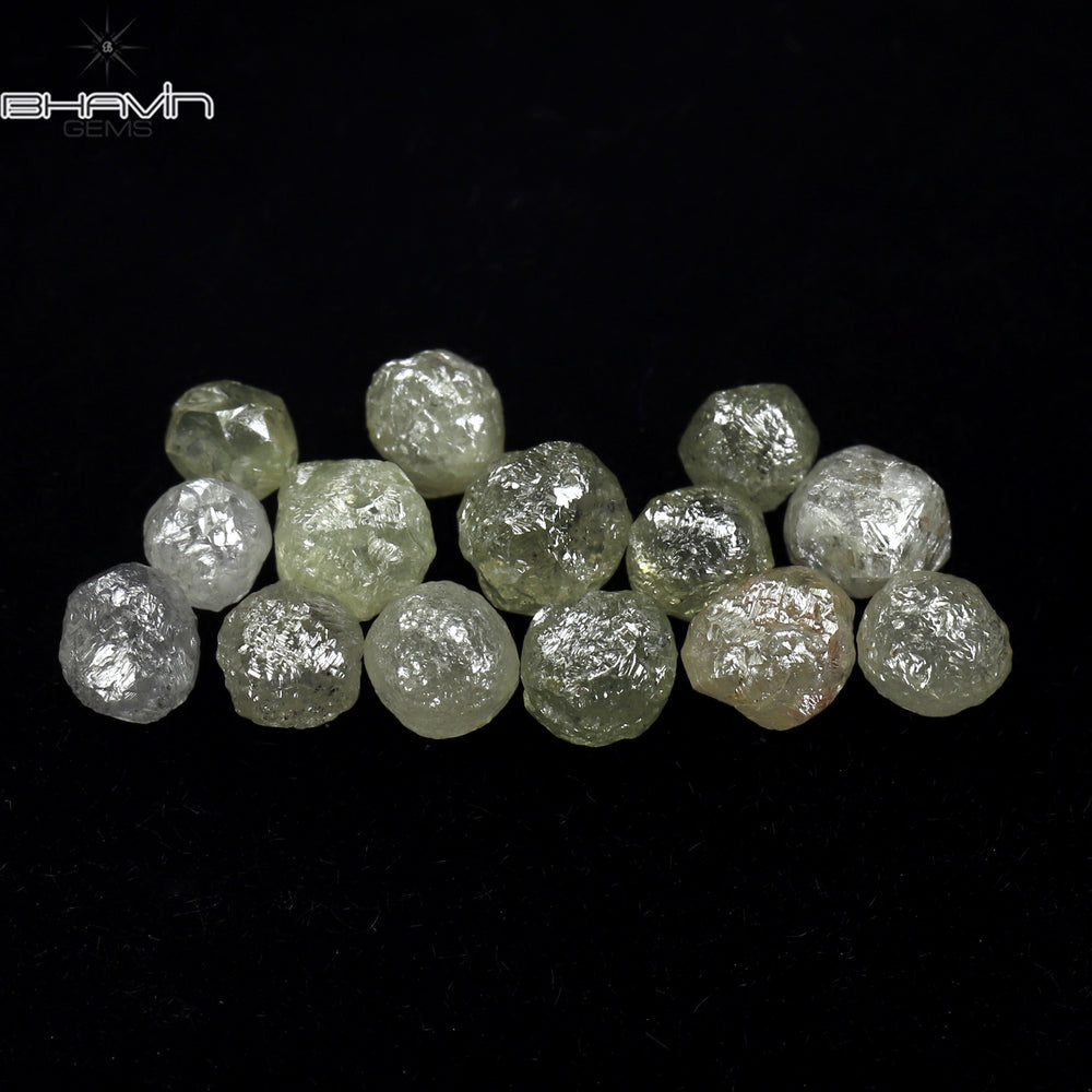 5.93 CT/14 PCS Rough Shape White Color Natural Diamond I3 Clarity (4.43 MM)