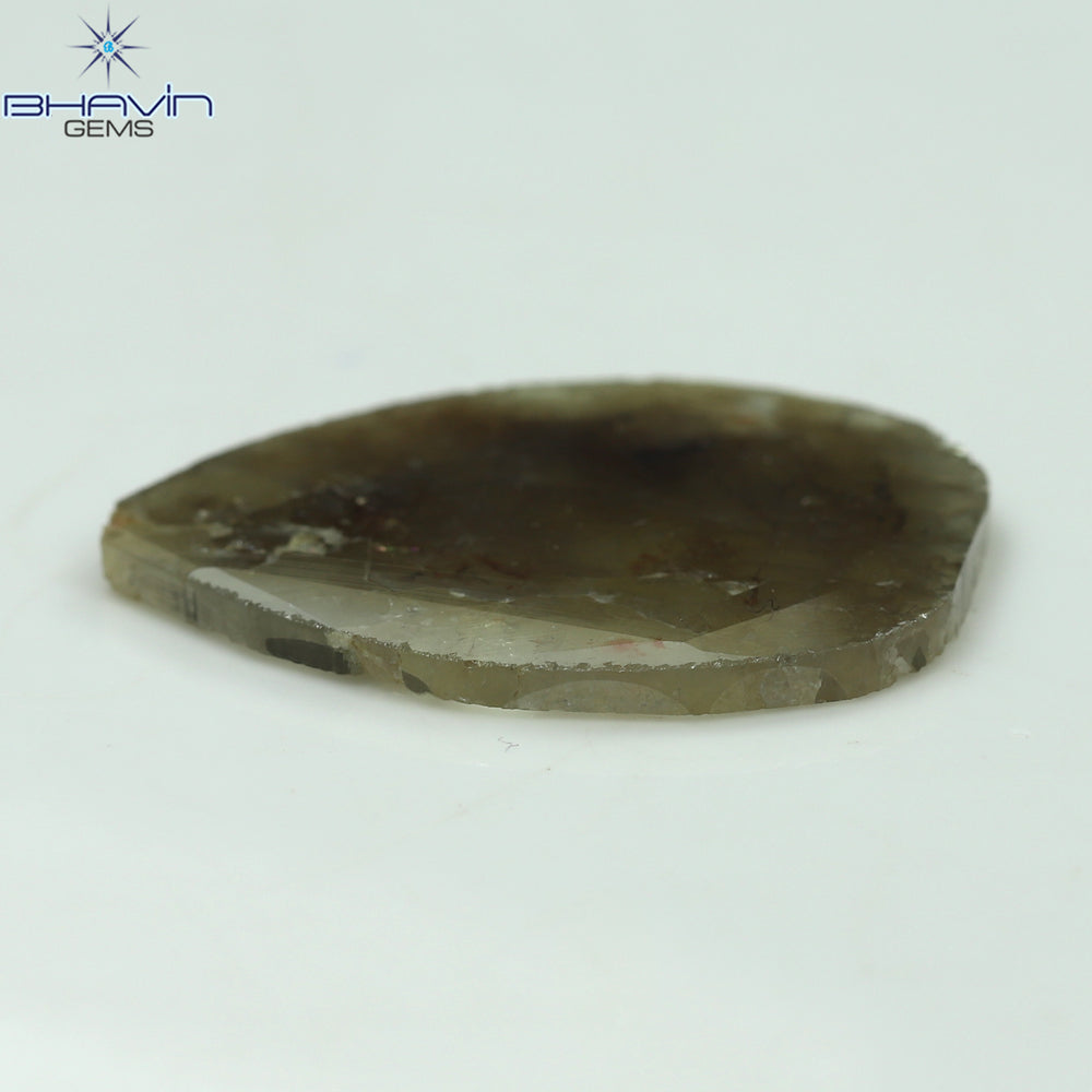 16.12 CT Slice Shape Natural Diamond Salt And Pepper Color I3 Clarity (29.51 MM)