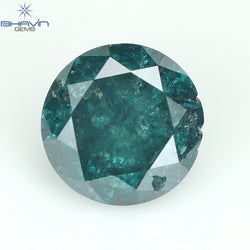 0.61 CT Round Diamond Natural Diamond Blue Color I3 Clarity (5.22 MM)