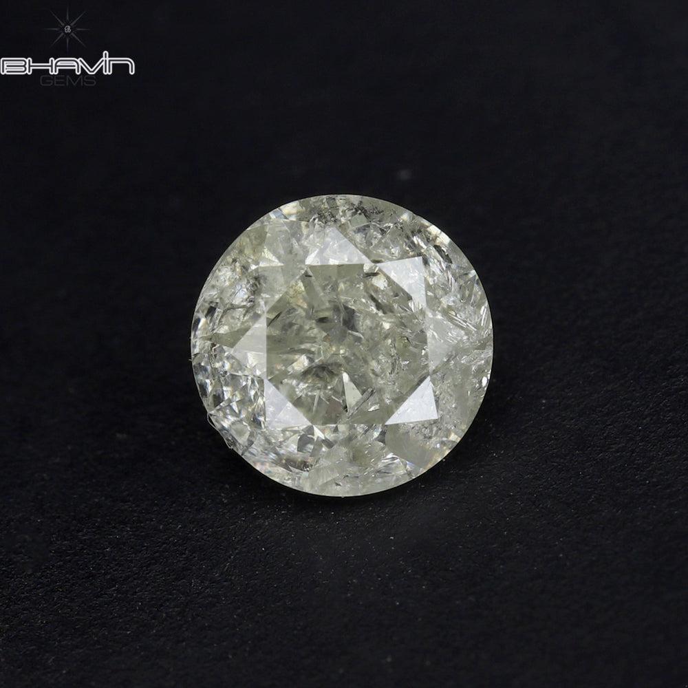 0.59 CT Round Shape Natural Loose Diamond White Color I3 Clarity (5.12 MM)