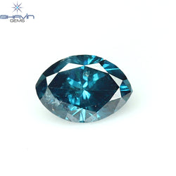 0.47 CT Marquise Diamond Blue Diamond I3 Clarity (6.23 MM)
