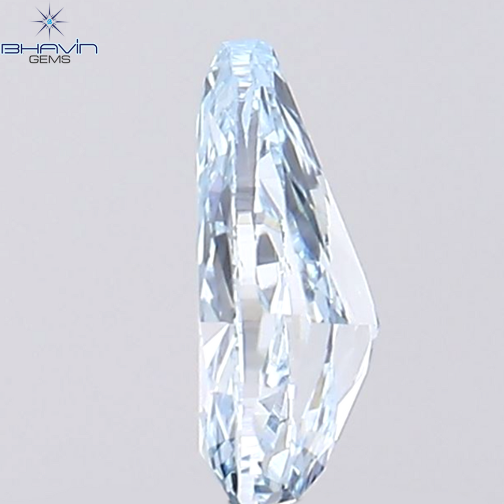 0.44 CT Pear Shape Natural Diamond Blue Color VS1 Clarity (6.33 MM)
