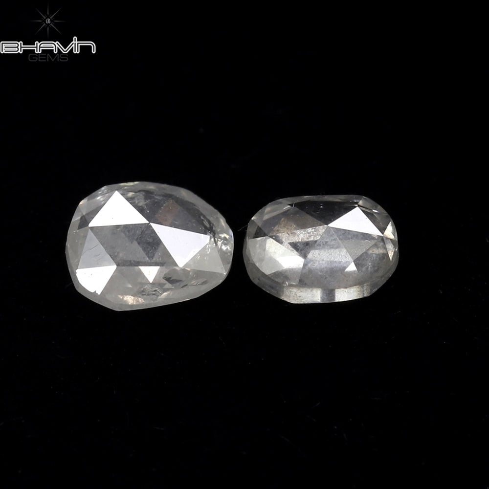 0.22 CT/2 PCS Oval Shape Natural Diamond White Color I3 Clarity (3.40 MM)