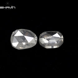 0.22 CT/2 PCS Oval Shape Natural Diamond White Color I3 Clarity (3.40 MM)