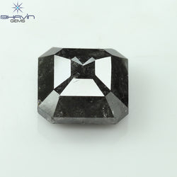 2.74 CT Emerald Shape Natural Loose Diamond Salt And pepper Color I3 Clarity (7.86 MM)