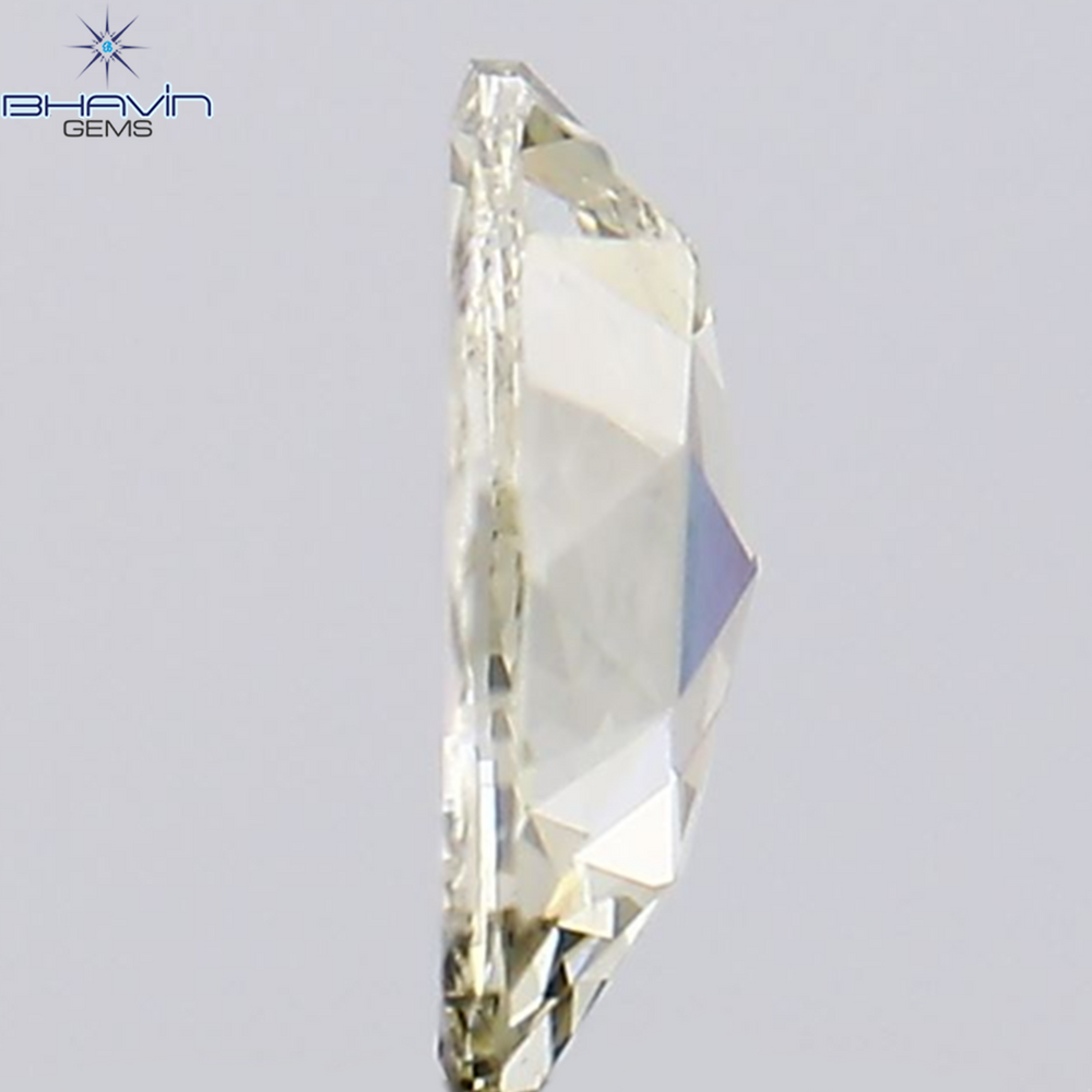 0.55 CT Rose Oval Shape Natural Diamond Brown Yellow Color SI1 Clarity (6.62 MM)