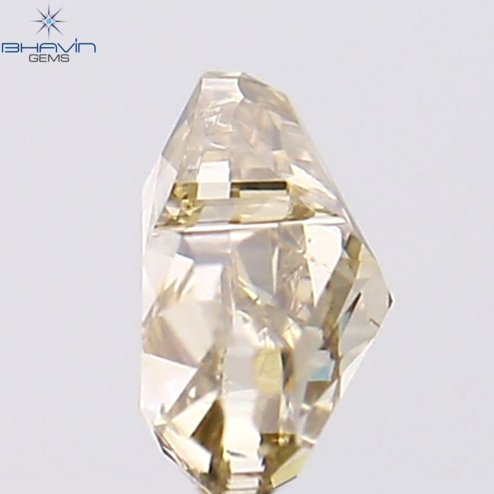 0.33 CT Heart Shape Natural Diamond Brown Color SI1 Clarity (4.76 MM)