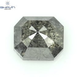 0.55 CT Square Cut Shape Natural Diamond Salt And Pepper Color I3 Clarity (4.78 MM)