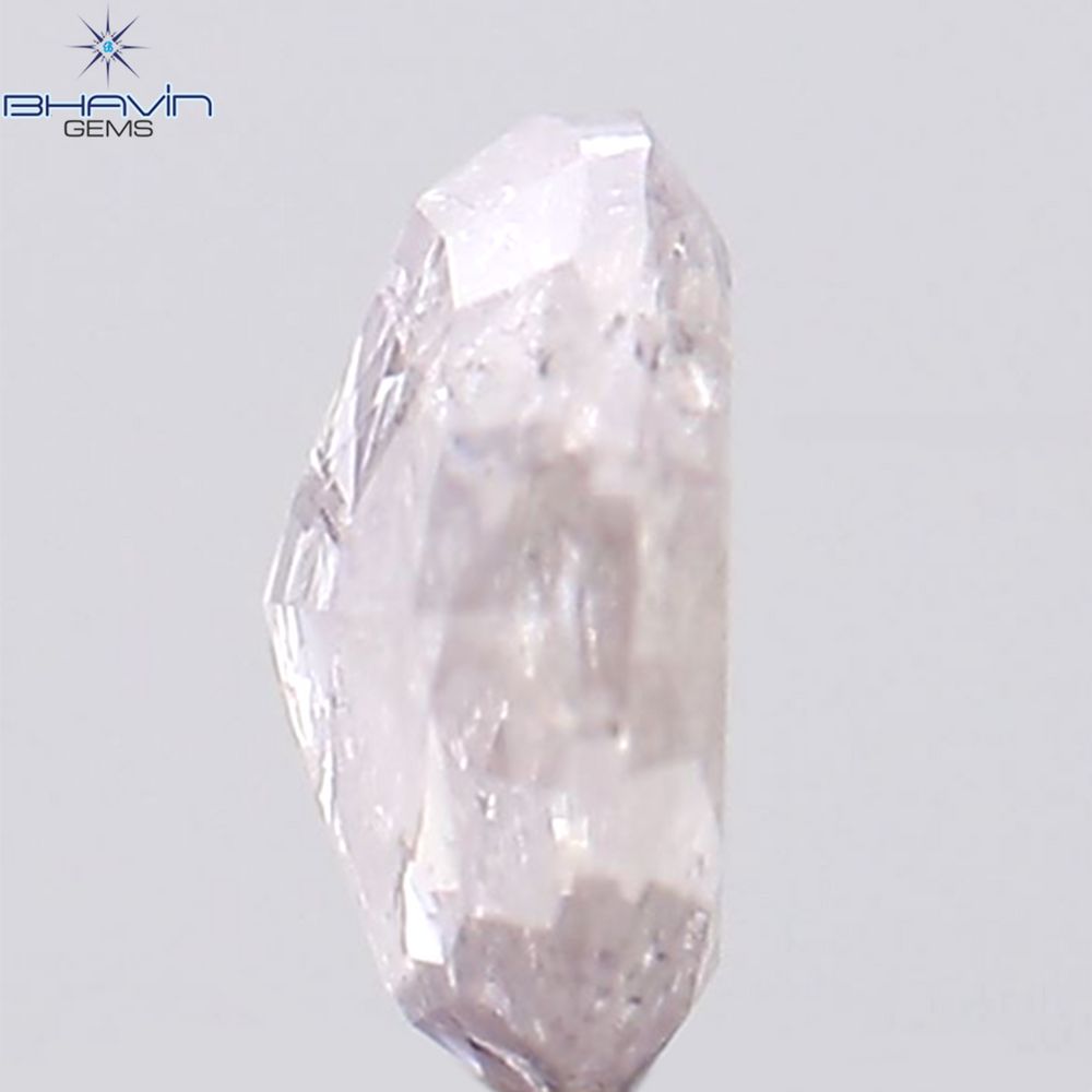 0.24 CT Oval Shape Natural Diamond Pink Color I3 Clarity (4.33 MM)
