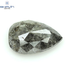 0.74 CT Pear Shape Natural Loose Diamond Salt And Pepper Color I3 Clarity (7.21 MM)