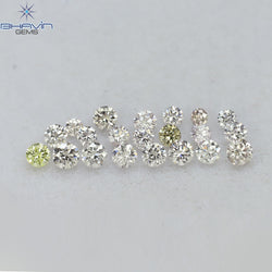 0.62 CT/21 Pcs Round Shape Natural Loose Diamond Pink Color VS2 Clarity (2.30 MM)