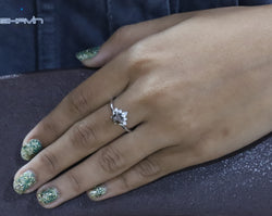 シールドダイヤ ダークブラウンダイヤ 天然ダイヤ 指輪 ゴールド 指輪 婚約指輪