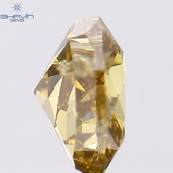 0.37 CT Heart Shape Natural Diamond Orange Yellow Color I1 Clarity (4.90 MM)