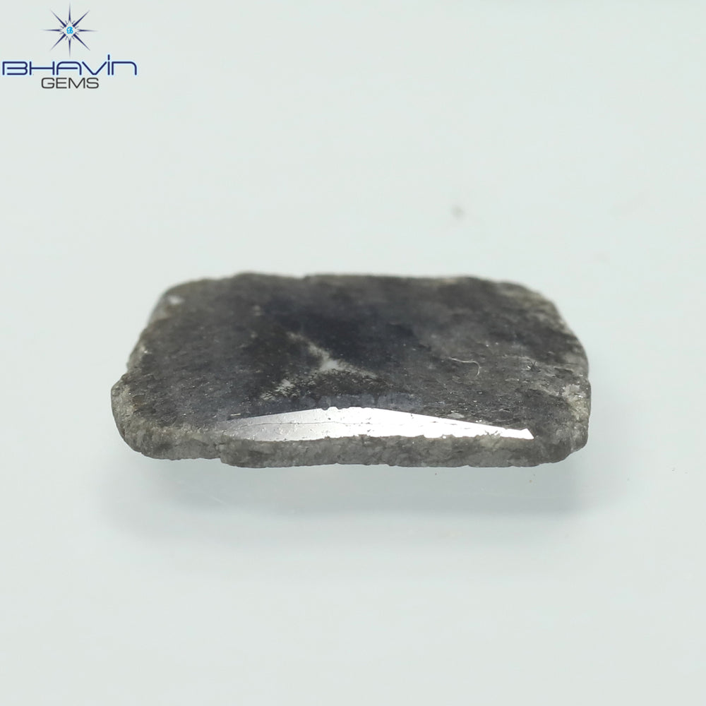 1.28 CT Slice Shape Natural Diamond Salt And Pepper Color I3 Clarity (11.68 MM)