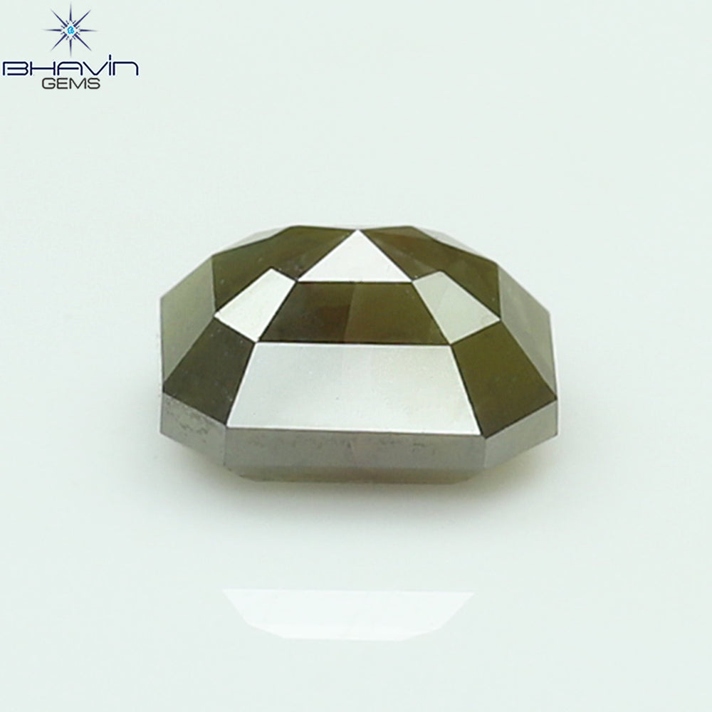 0.68 CT Radiant Shape Natural Loose Diamond Gray Yellow Color I3 Clarity (5.12 MM)