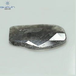 5.97 CT Slice Shape Natural Diamond Salt And Pepper Color I3 Clarity (18.24 MM)
