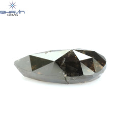 0.39 CT ペアシェイプ ナチュラル ルース ダイヤモンド ソルト アンド ペッパー カラー I3 クラリティ (5.27 MM)