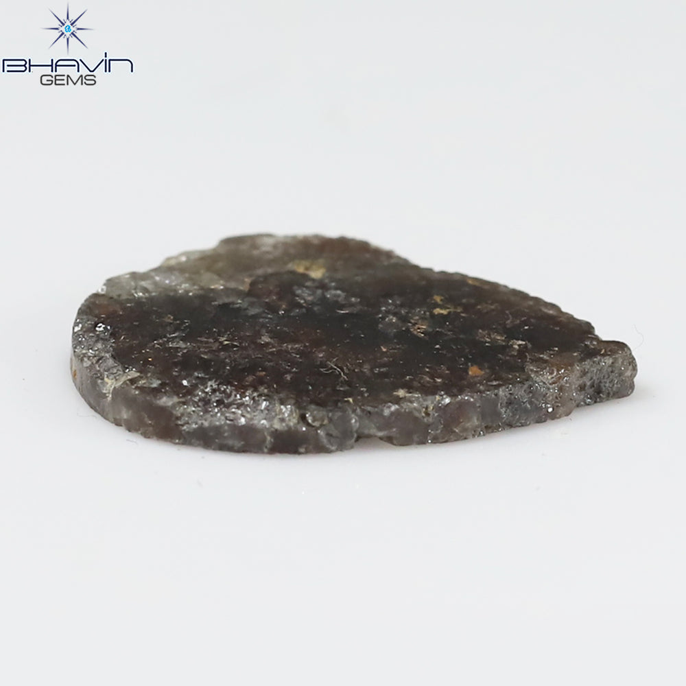 3.36 CT Pear Slice Shape Natural Diamond Salt And Pepper Color I3 Clarity (15.82 MM)