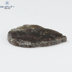 3.36 CT Pear Slice Shape Natural Diamond Salt And Pepper Color I3 Clarity (15.82 MM)