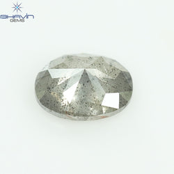 0.78 CT Oval Shape Natural Diamond  Salt And Pepper Color I3 Clarity (6.70 MM)