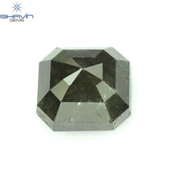 0.89 CT Asscher Shape Natural Diamond Salt And Pepper Color I3 Clarity (5.10 MM)