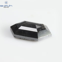 2.37 CT Hexagon Shape Natural Loose Diamond Natural Black(Salt And Pepper) Color I3 Clarity (11.66 MM)