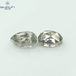 0.54 CT/2 PCS Mix Shape Natural Diamond Salt And Pepper Color I3 Clarity (4.29 MM)
