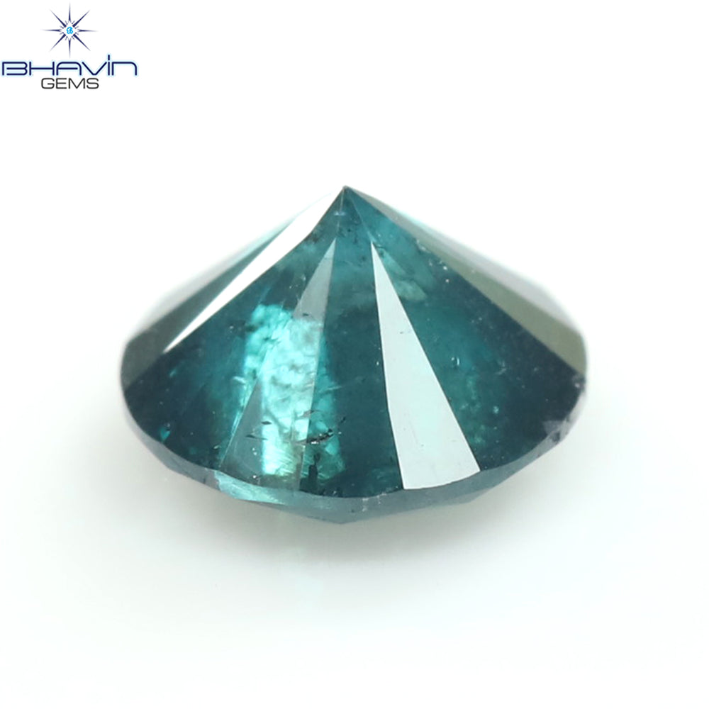 0.32 CT Round Diamond Natural Loose Diamond Blue Color I3 Clarity (4.35 MM)