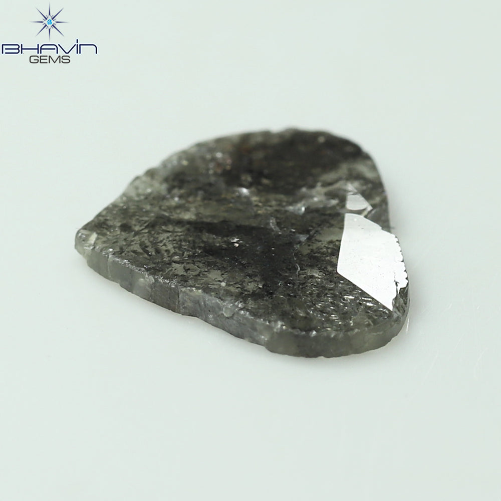 3.50 CT Heart Slice Shape Natural Diamond Salt And Pepper Color I3 Clarity (14.31 MM)