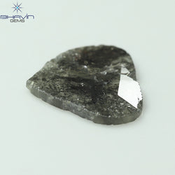 3.50 CT Heart Slice Shape Natural Diamond Salt And Pepper Color I3 Clarity (14.31 MM)