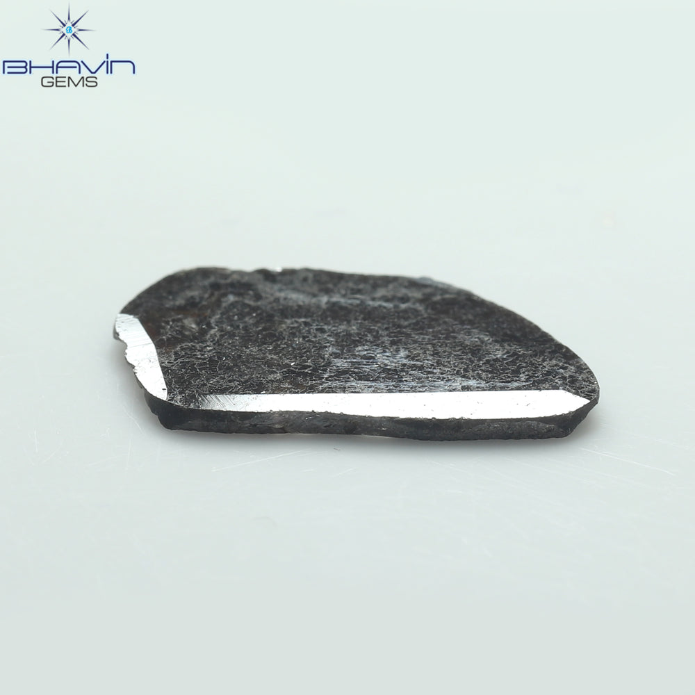 2.22 CT Slice Shape Natural Diamond Salt And Pepper Color I3 Clarity (17.00 MM)