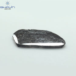 2.22 CT Slice Shape Natural Diamond Salt And Pepper Color I3 Clarity (17.00 MM)