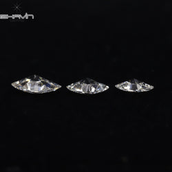 0.26 CT/3 PCS Marquise Shape Natural Diamond White Color SI Clarity (4.97 MM)
