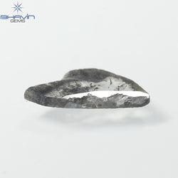1.39 CT Slice Shape Natural Diamond Salt And Pepper Color I3 Clarity (13.50 MM)