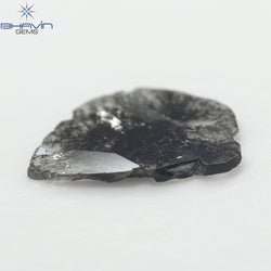 0.92 CT Slice Shape Natural Diamond Salt And Papper Color I3 Clarity (10.80 MM)