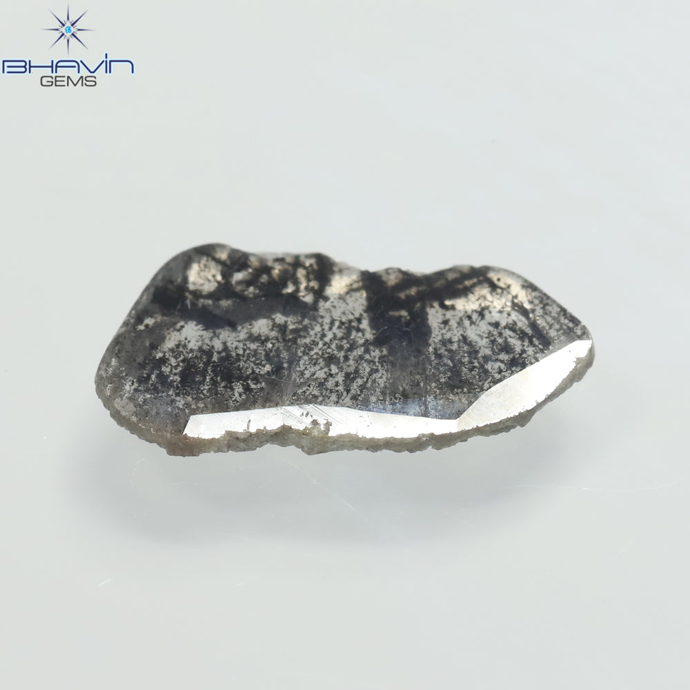 1.10 CT Slice Shape Natural Diamond Salt And Pepper Color I3 Clarity (14.00 MM)