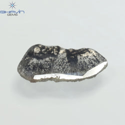 1.10 CT Slice Shape Natural Diamond Salt And Pepper Color I3 Clarity (14.00 MM)