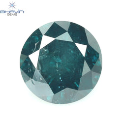 0.32 CT Round Diamond Natural Loose Diamond Blue Color I3 Clarity (4.35 MM)