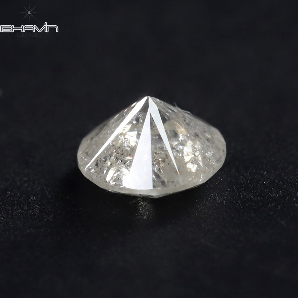 0.39 CT Round Shape Natural Loose Diamond White Color I3 Clarity (4.65 MM)