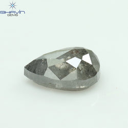 0.39 CT ペアシェイプ ナチュラル ルース ダイヤモンド ソルト アンド ペッパー カラー I3 クラリティ (5.27 MM)