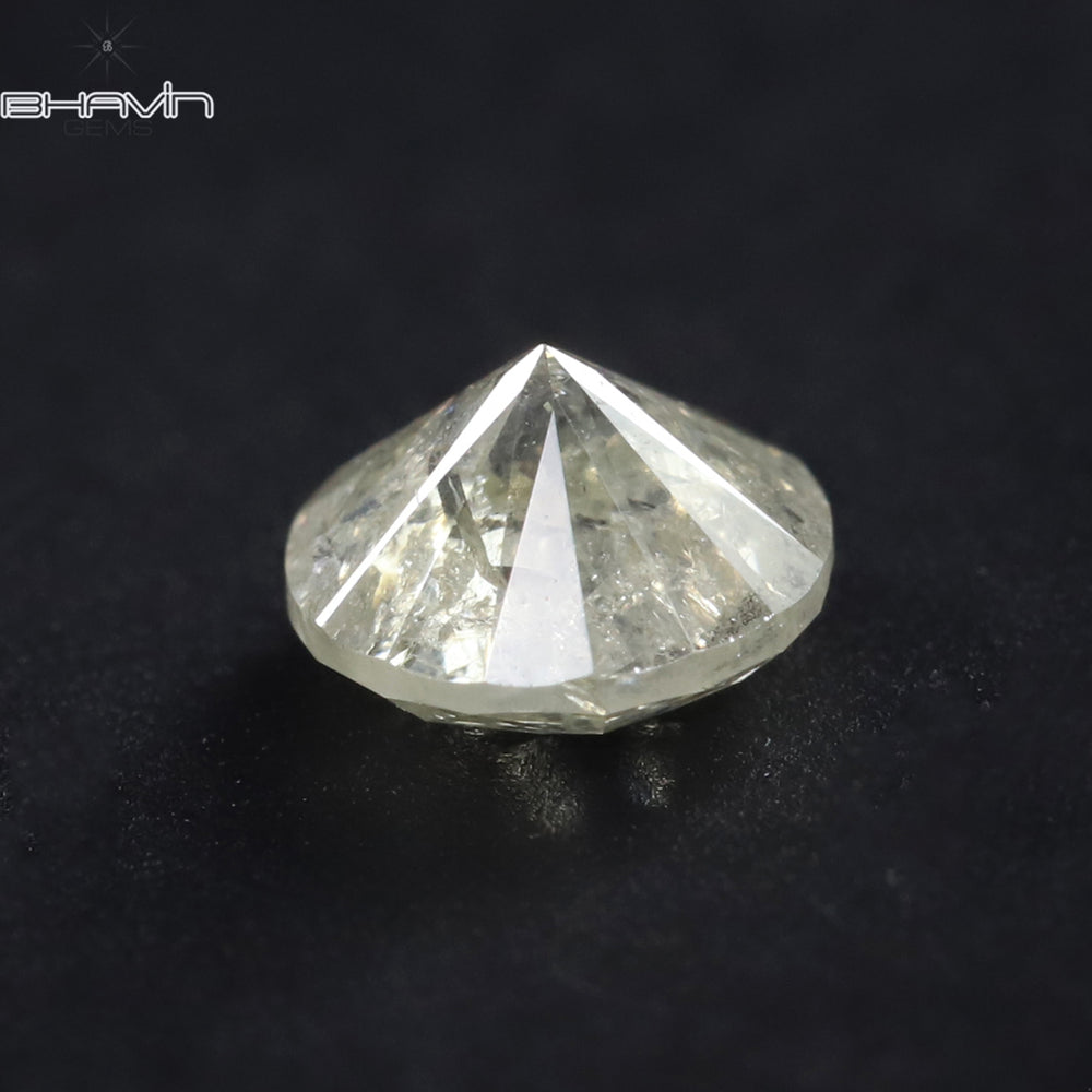 0.59 CT Round Shape Natural Loose Diamond White Color I3 Clarity (5.12 MM)