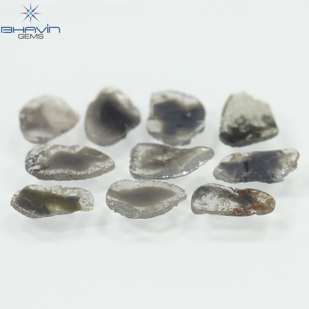 3.94 CT Slice Diamond Salt And Pepper Color Clarity I3 (9.64 MM)