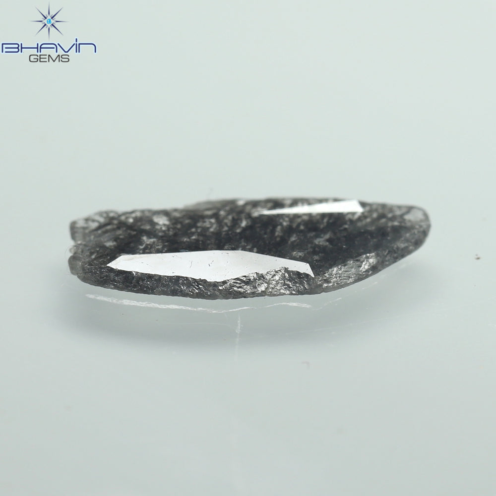 1.23 CT Slice Shape Natural Diamond Salt And Pepper Color I3 Clarity (14.00 MM)