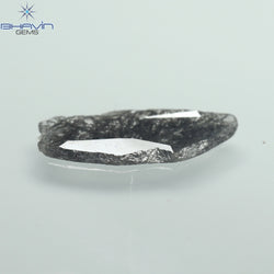 1.23 CT Slice Shape Natural Diamond Salt And Pepper Color I3 Clarity (14.00 MM)