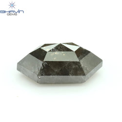 0.48 CT 六角形 天然ルース ダイヤモンド ソルト アンド ペッパー カラー I3 クラリティ (5.06 MM)